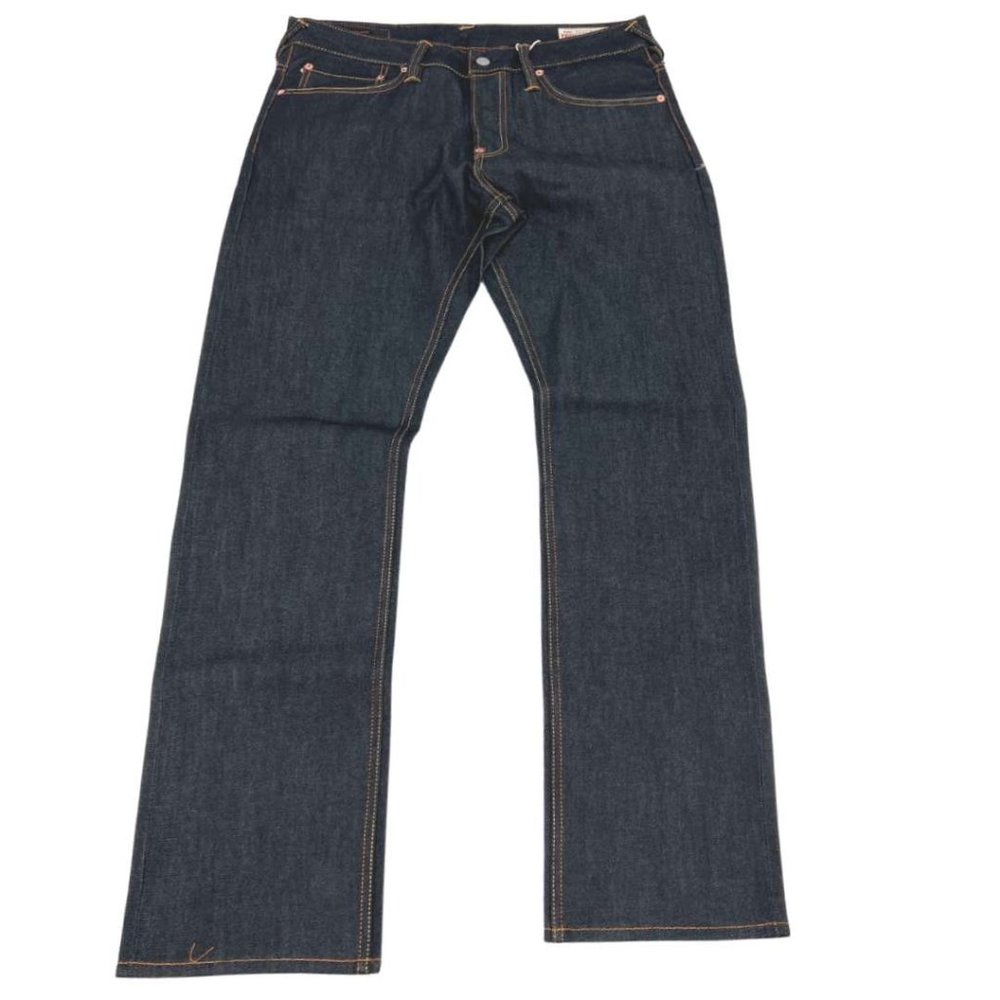 Evisu | Women's Straight Leg Jeans | Brocade Inserted Daicock | Size 34| Blue